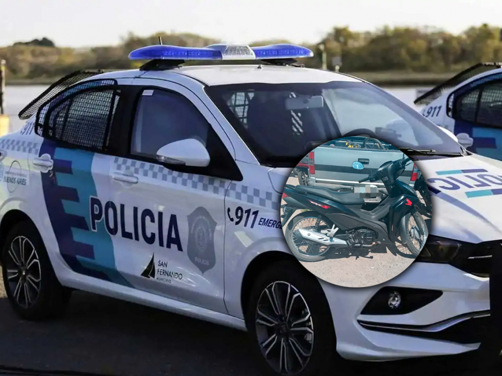 En un persecución aprehendieron a dos sujetos que se encontraban en una moto robada