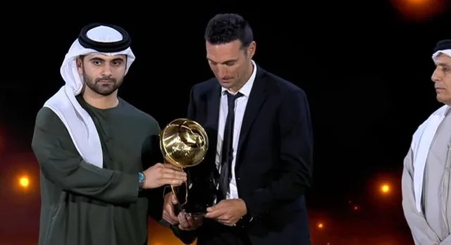 Lionel Scaloni fue reconocido en los Globe Soccer Awards