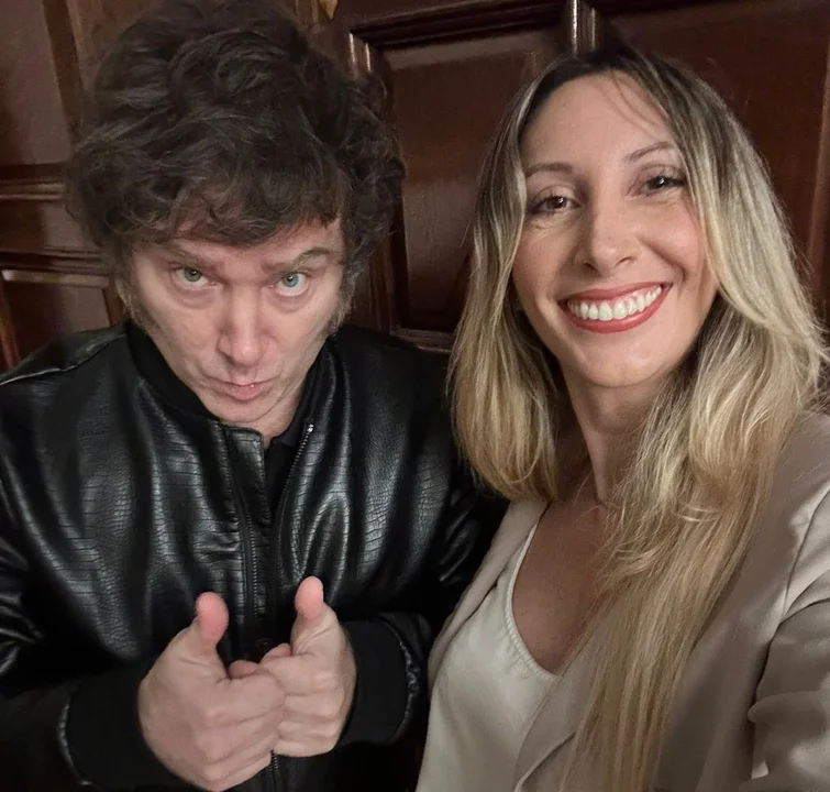 Milei recibió en la Rosada a Espert y a una operadora de bolsa e influencer
