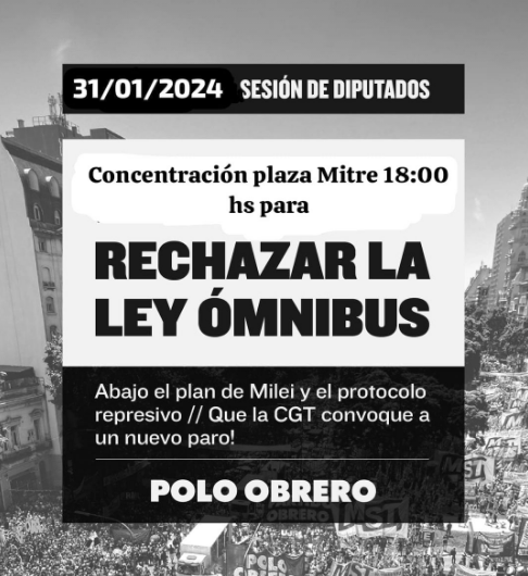 El Polo Obrero se manifestará mañana miércoles en la plaza mitre