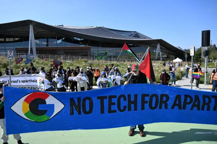 Las protestas contra Israel llegaron al ámbito tecnológico en un boicot estudiantil contra Google y Amazon