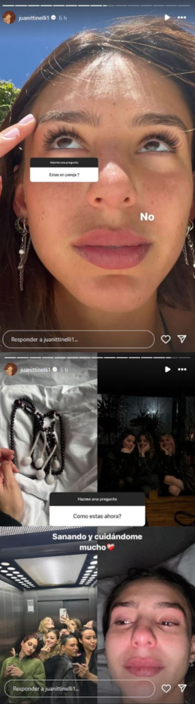 Juana Tinelli confirmó su separación y mostró cómo atraviesa la ruptura