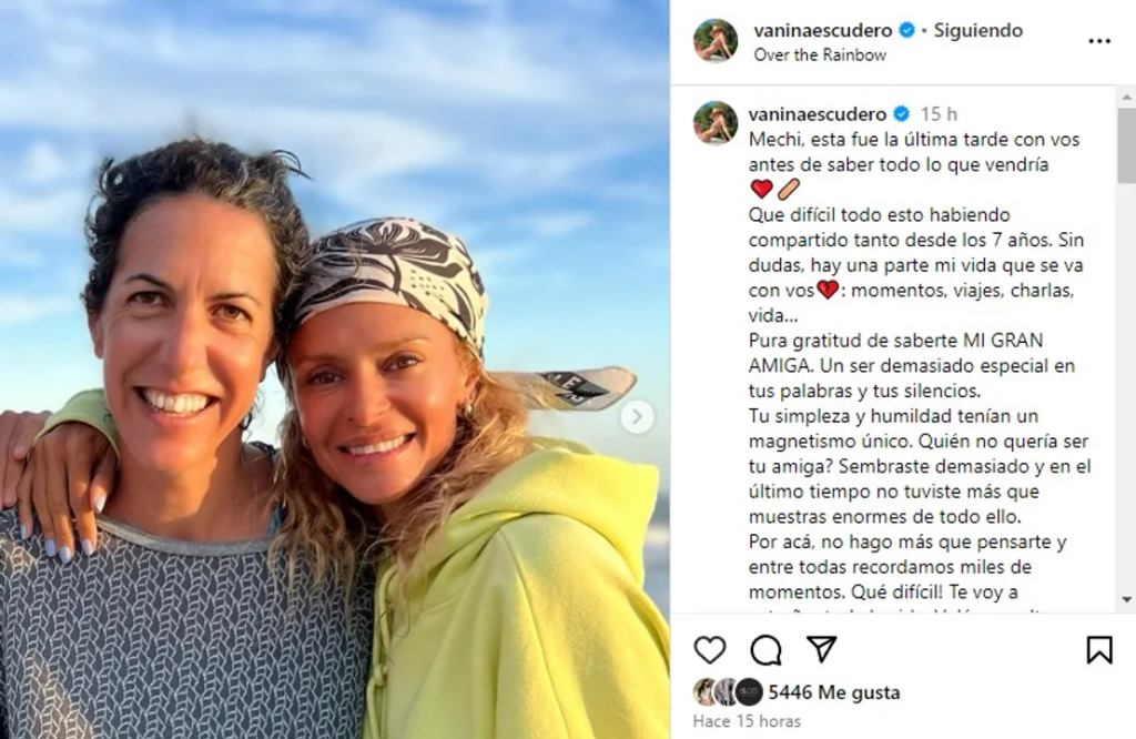 El dolor de Vanina Escudero: “Qué difícil todo esto”