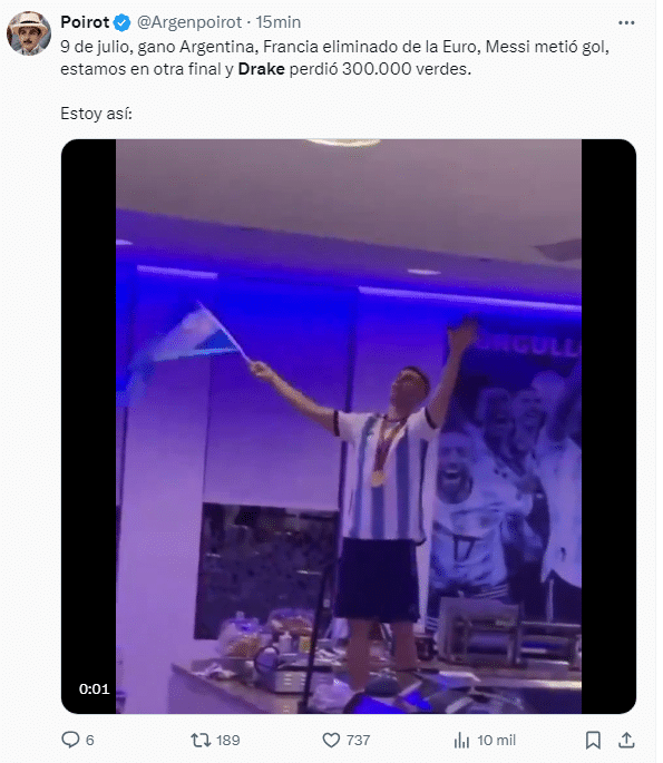 El artista que apostó por la eliminación de Argentina se convirtió en objeto de burlas