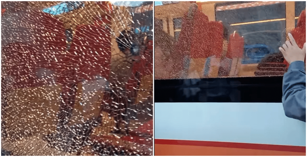 Apedrearon al Tren solar de la Quebrada y buscan a los culpables en filmaciones de las cámaras de seguridad