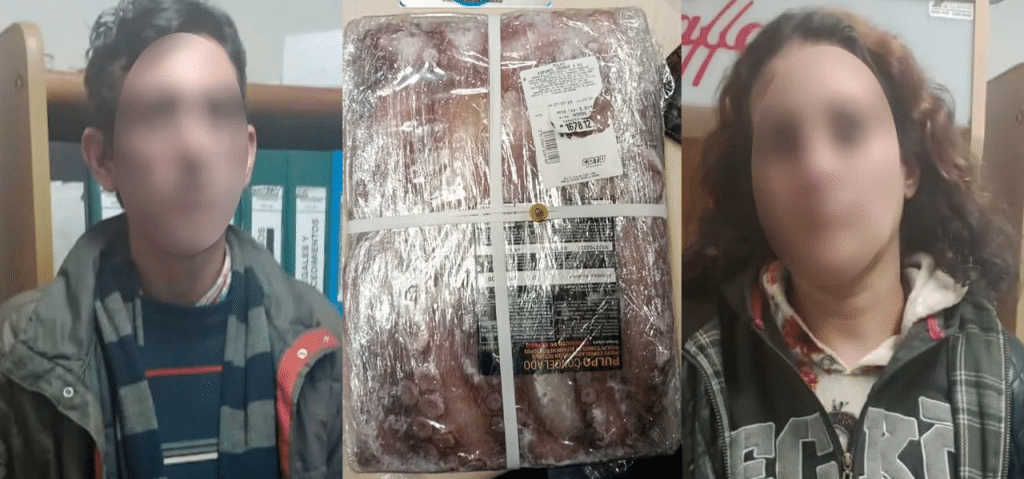 Balvanera: detienen a pareja de "mecheros" en un supermercado por robarse un pulpo de casi 170 mil pesos