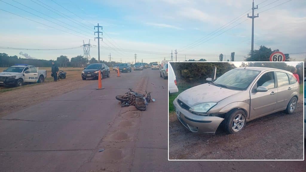 Colisión en Portería 1 Siderar: un herido fue trasladado al Hospital 