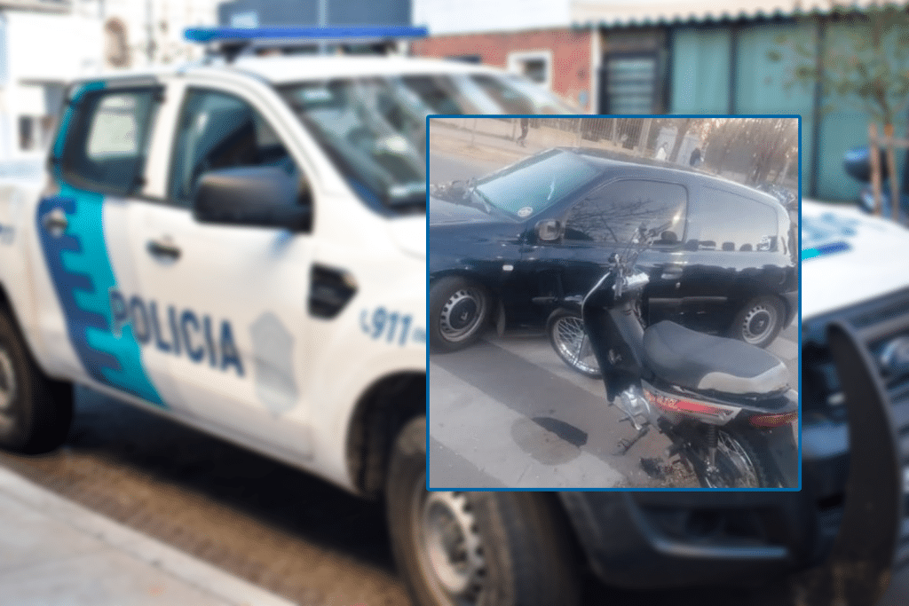 Accidente vial entre un automóvil y una motocicleta en la Costanera: secuestraron un vehículo