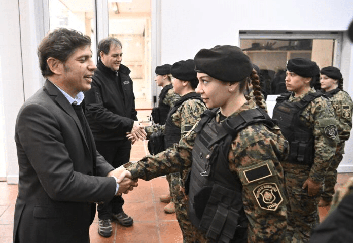 Kicillof inauguró una base policial y volvió a apuntar contra los recortes de Nación